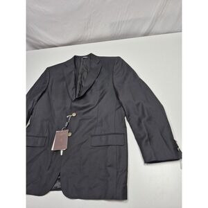 Galante Blazer Mens 44R Black Wool Vitale Barberis Canonico Italy Sport Coat NWT